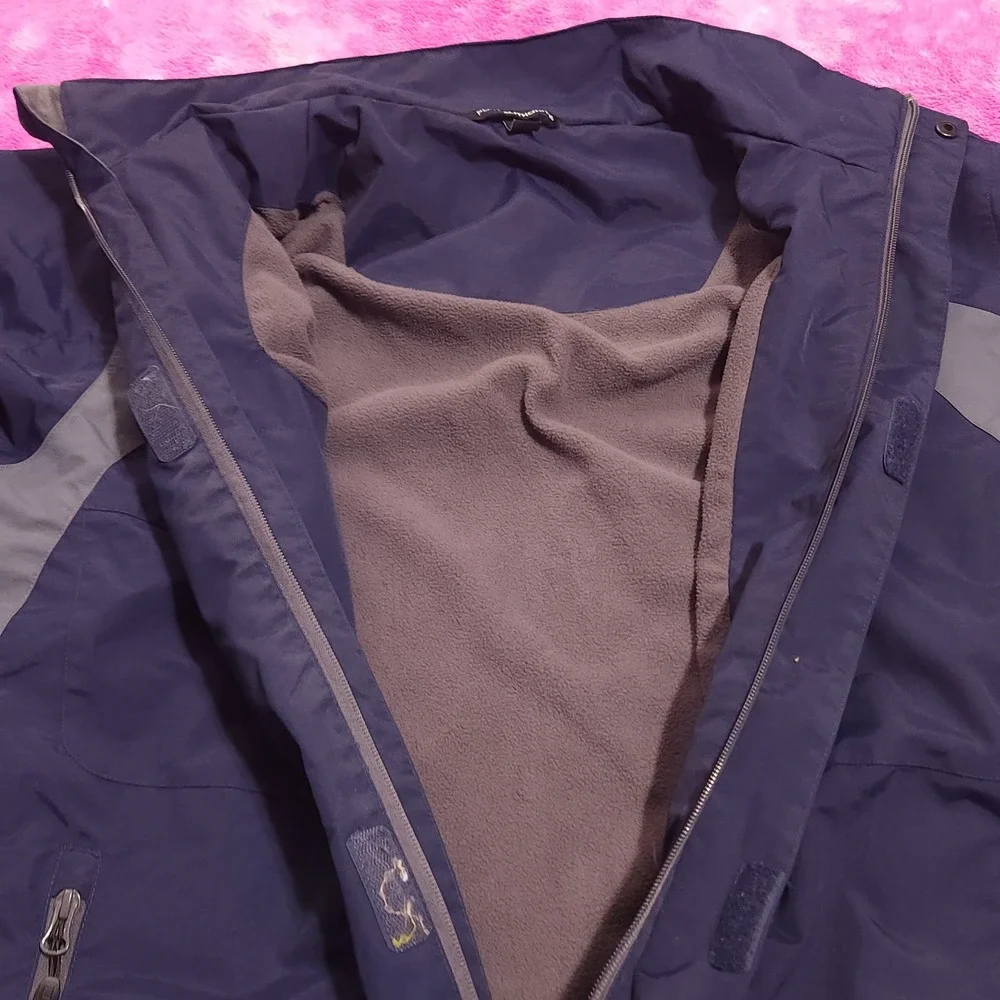 Port Authority Fleece Lined Windbreaker Jacket Men's‎ XL Willdan Logo Navy
